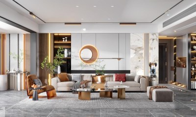 现代客餐厅3D模型下载